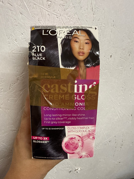 L'Oréal Paris Casting Crème Gloss Hair Dye Semi-Permanent - Shade: 210 Blue Black