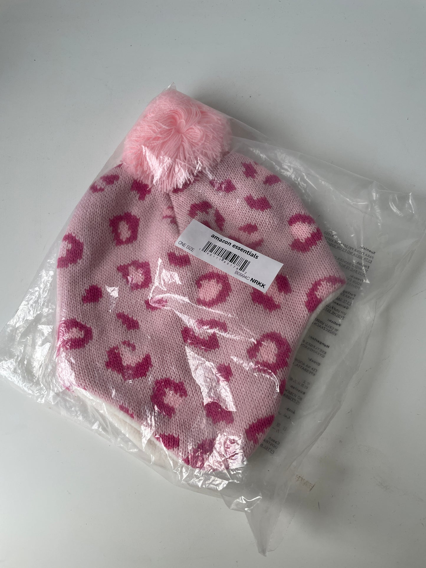 Amazon Essentials - Pink Leopard Hat (One Size)
