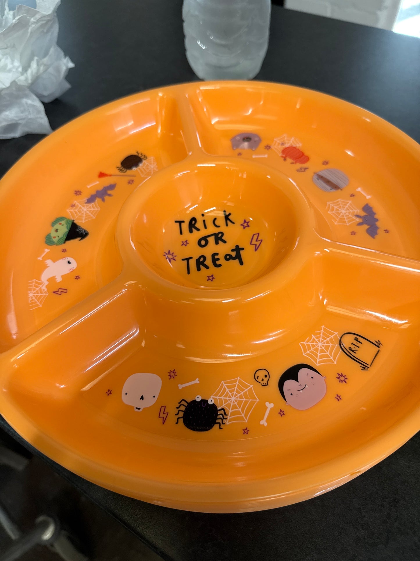 Trick or treat platter - orange