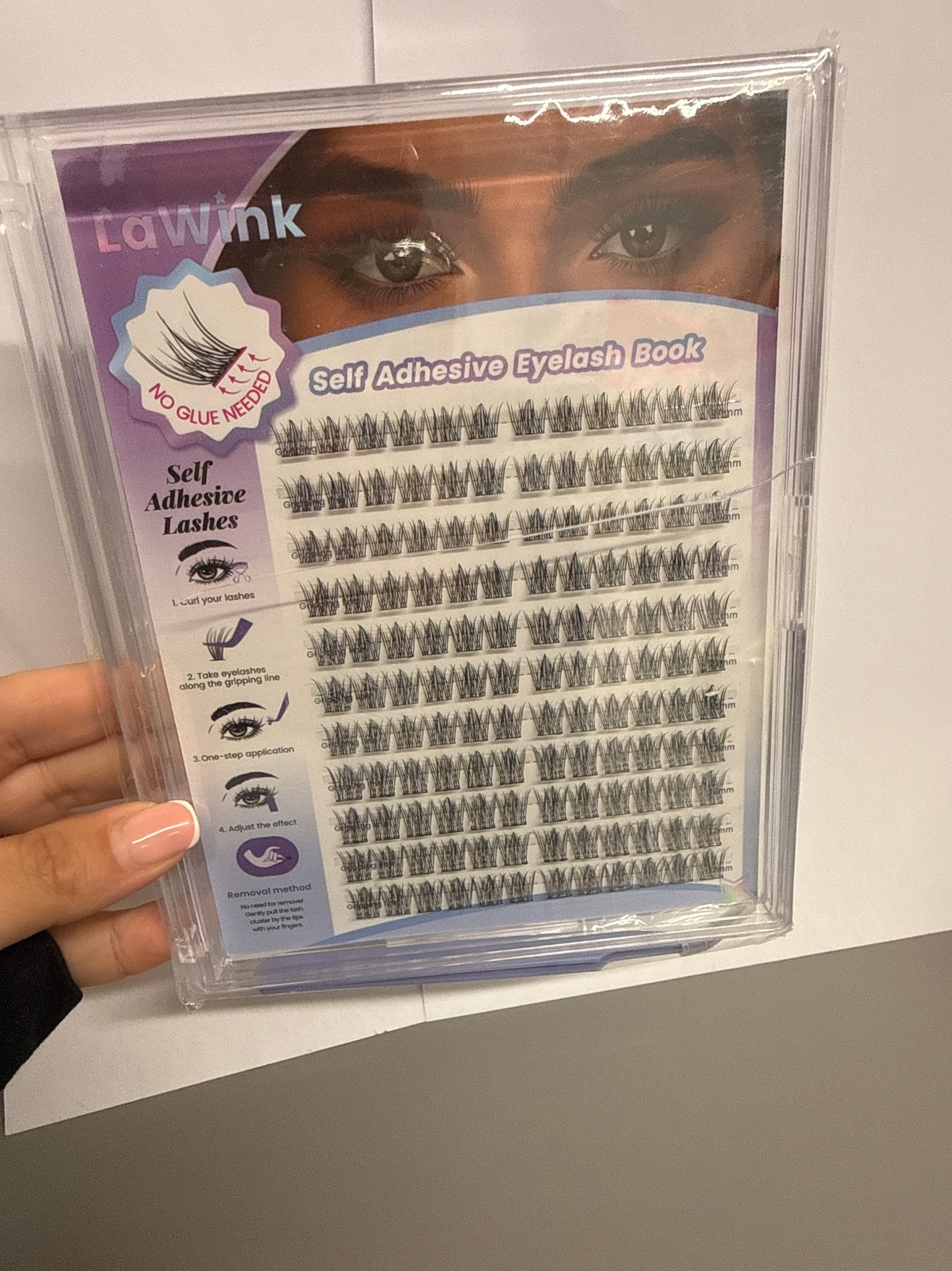 Self Adhesive Eyelashes Lash Clusters 132Pcs 10-12mm with tweezers