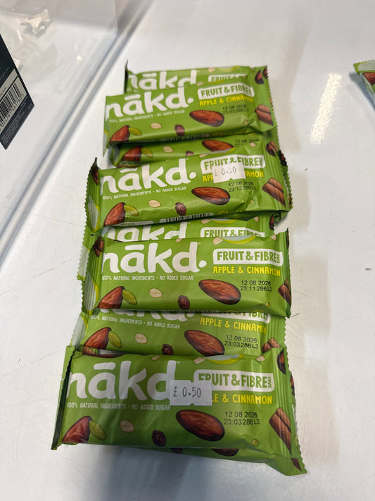 10 x Nakd Fruit & Fibre Bars Apple & Cinnamon
