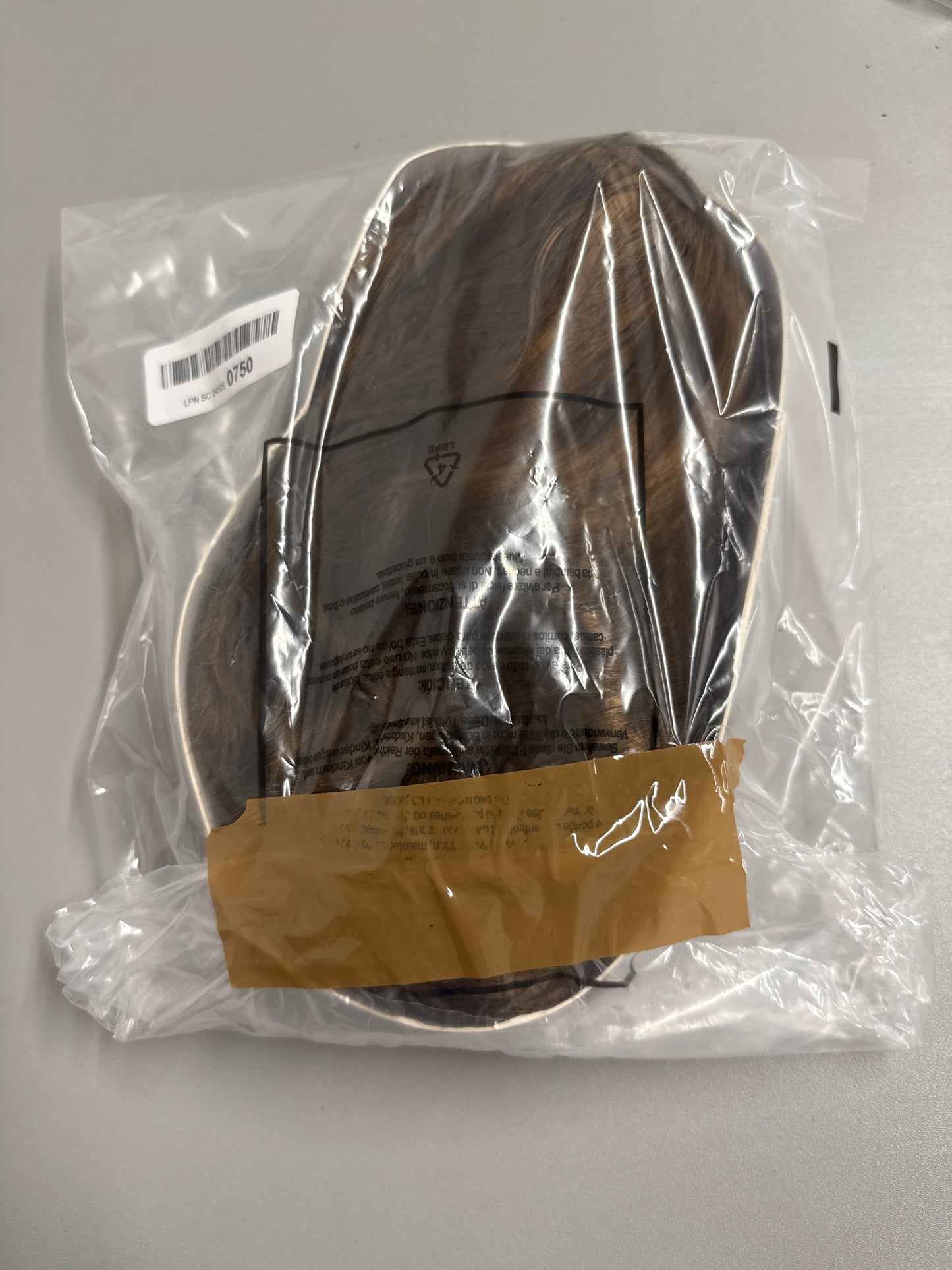 Short light brown wig