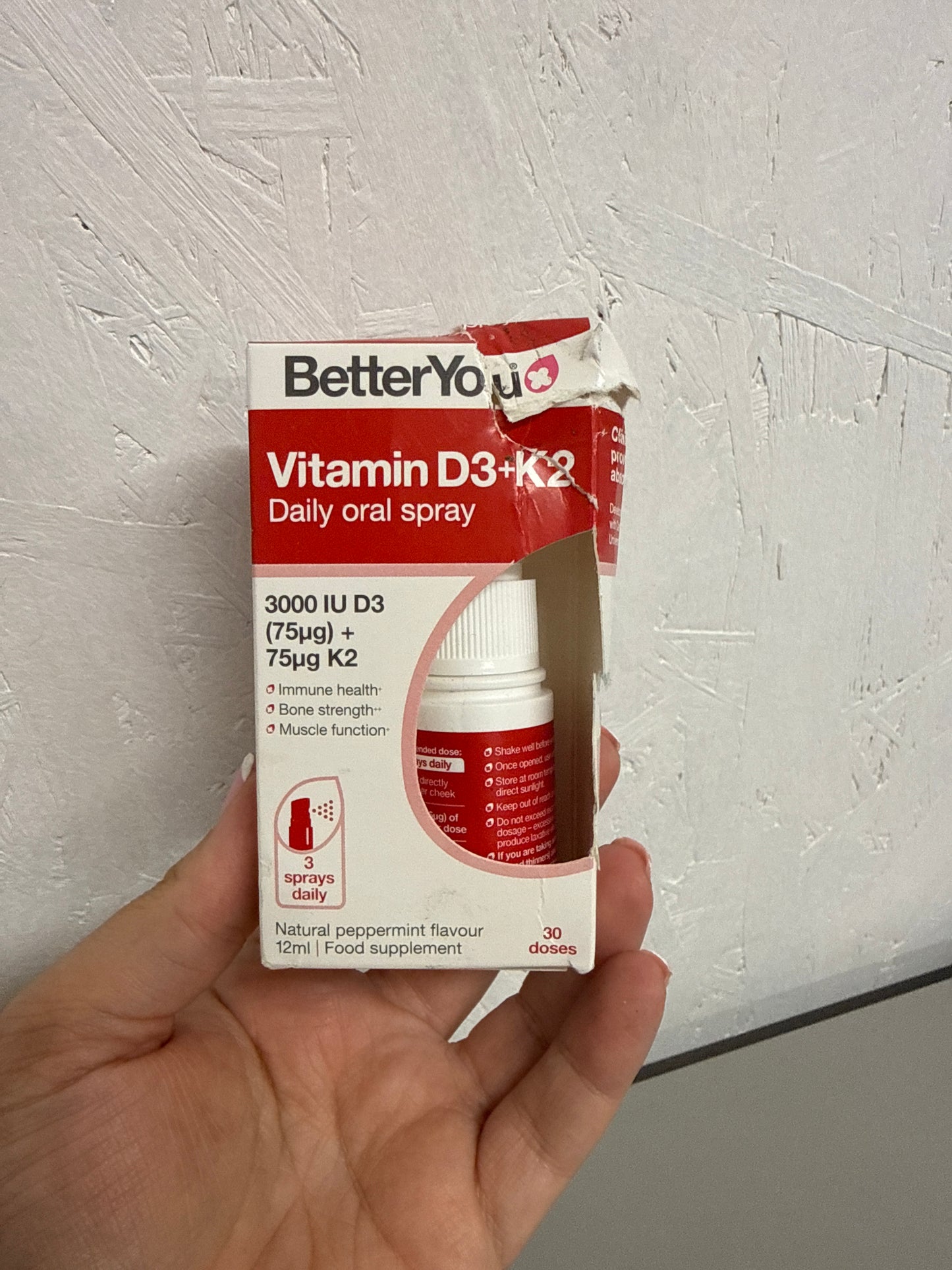BetterYou Vitamin D3 + K2 Spray 12ml