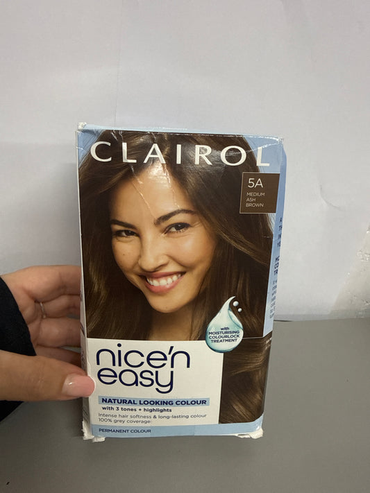 Clairol Nice'n Easy Crème - Permanent Hair Dye, 5A Medium Ash Brown