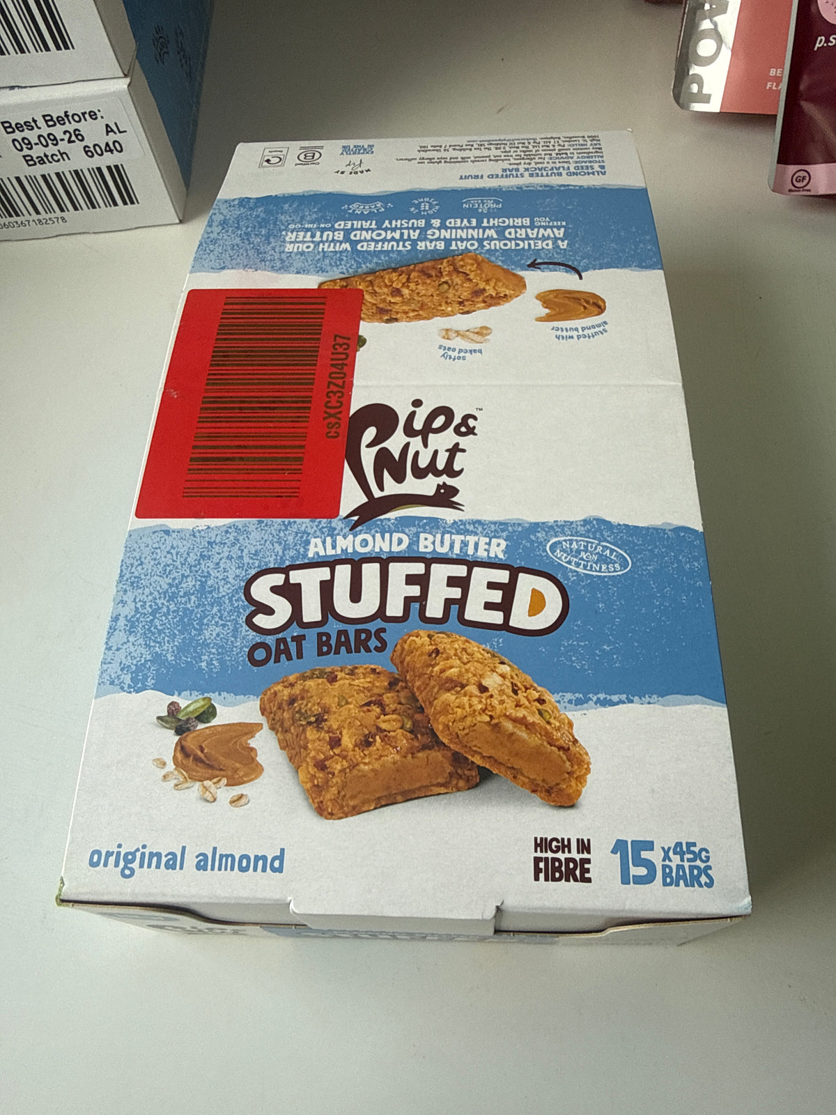 Pip & Nut - Almond Butter Stuffed Oat Bars (15x45g Bars)