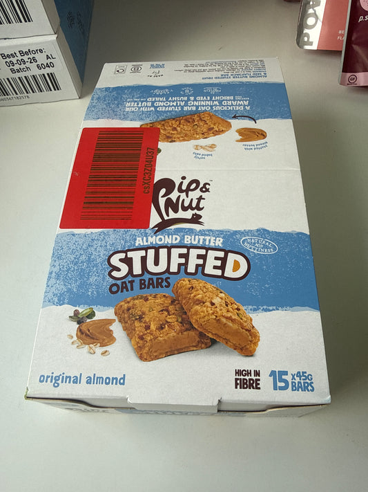Pip & Nut - Almond Butter Stuffed Oat Bars (15x45g Bars)