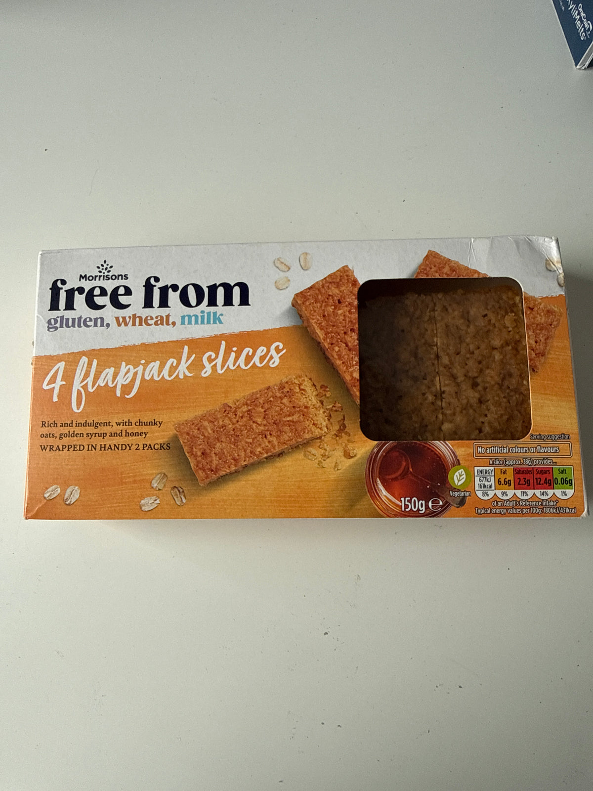 Morrisons free from - 4 flapjack slices