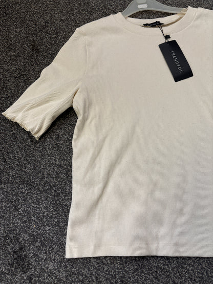 Trendyol Ribbed Sweatshirt - XL