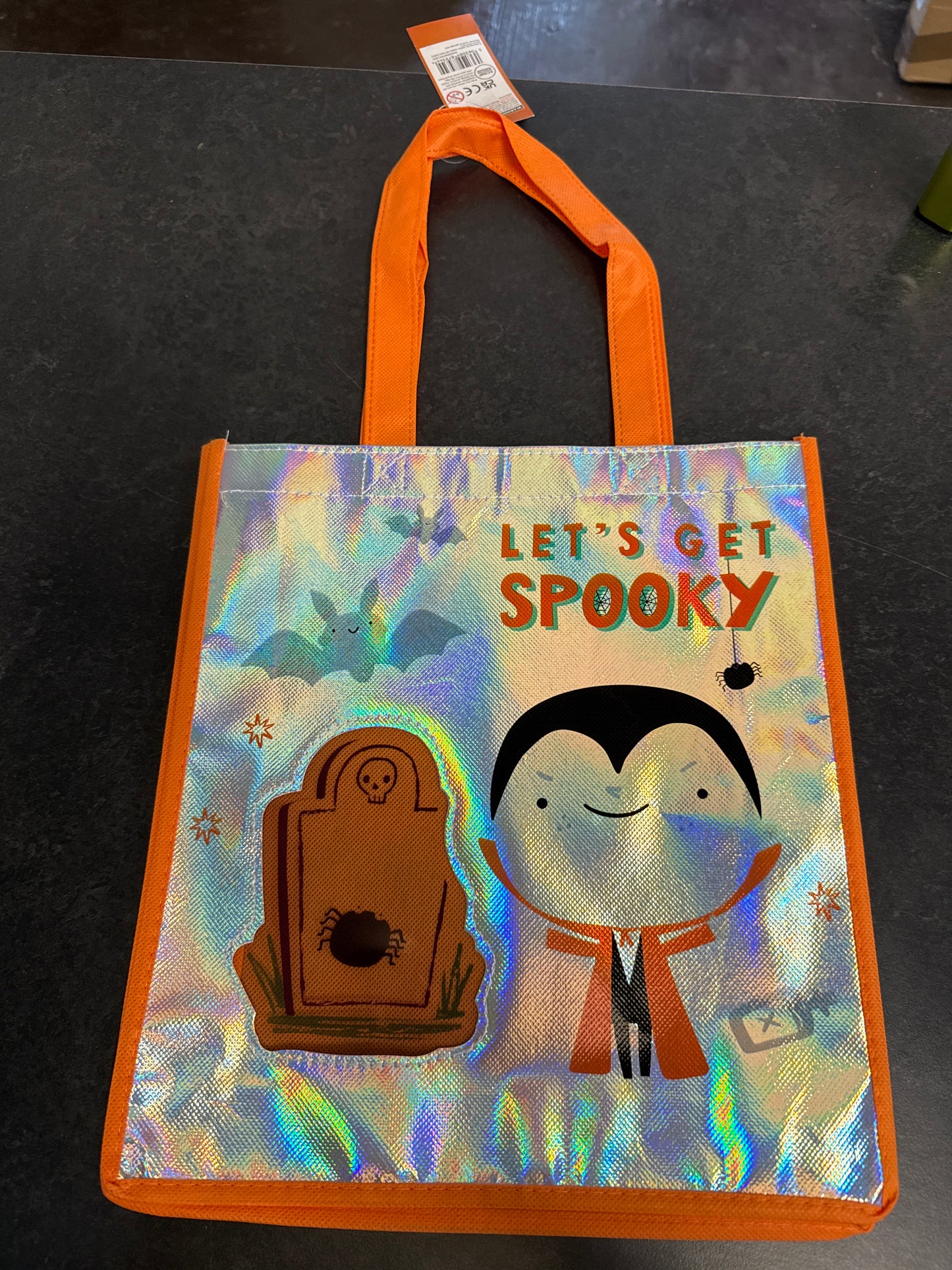 Orange trick or treat bag