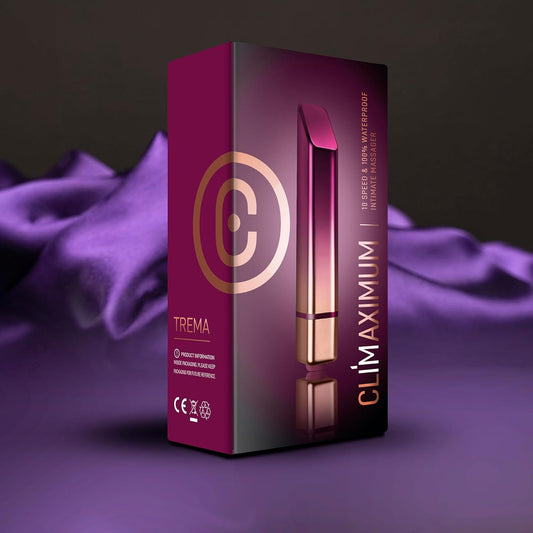 Trema – Tapered Tip Vibrator, 10 Modes (3 Speeds & 7 Patterns), Precision Bullet for Targeted Clitoral & External Stimulation, Quiet, Water-Resistant, 70g