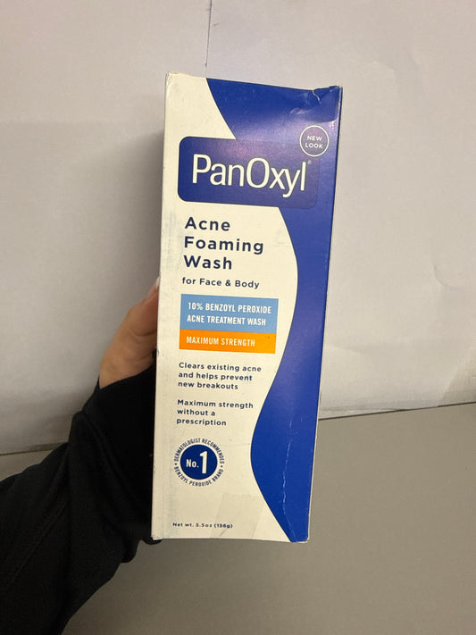 PanOxyl Acne Foaming Wash For Face & Body, Maximum Strength - 156g