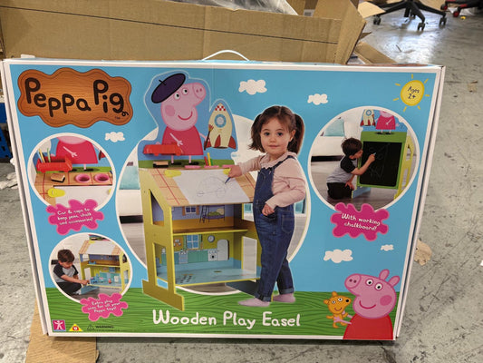 Peppa Pig Easel With Built In Play House & Chalkboard - Draw & Play