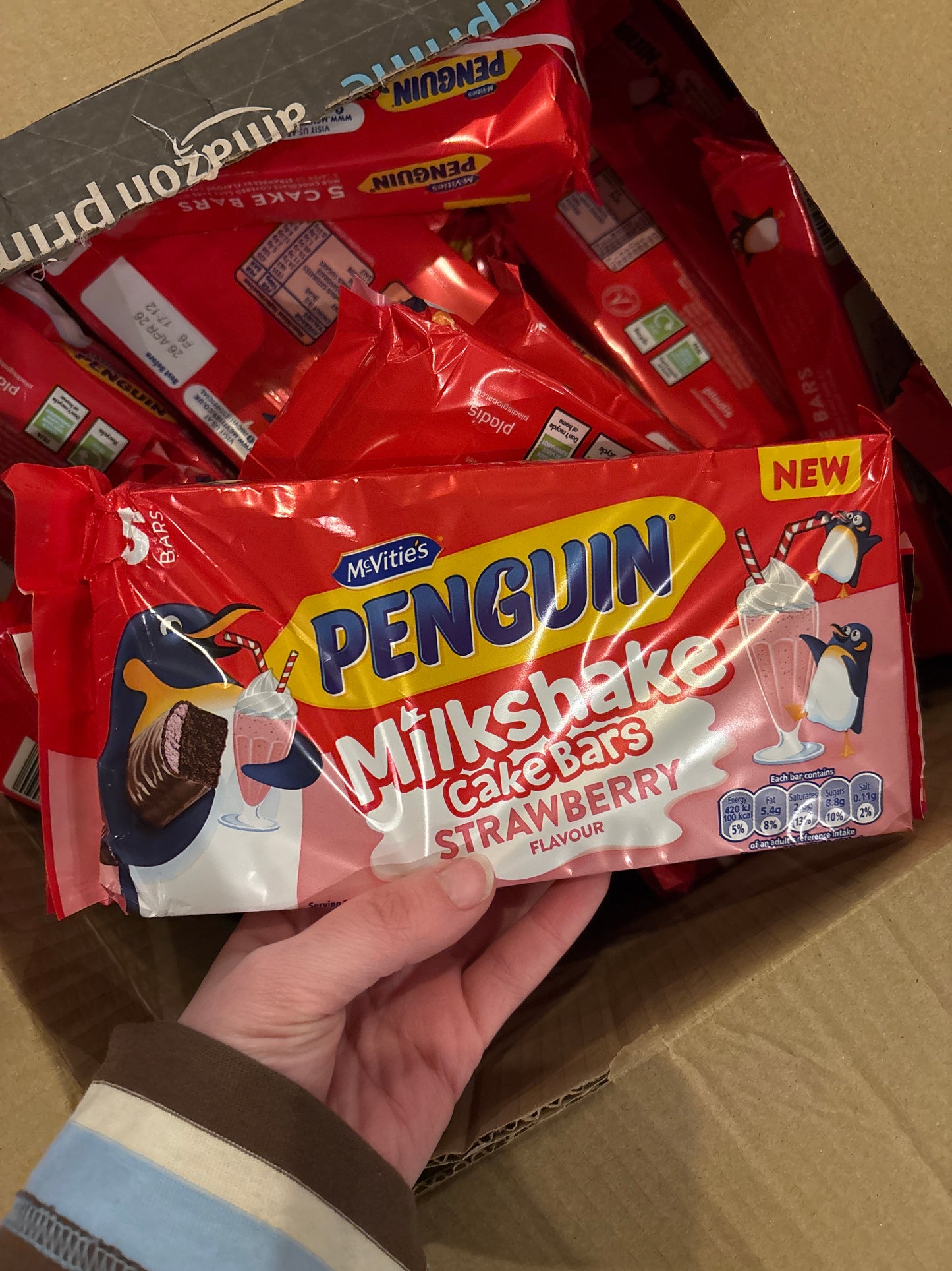 3 x Penguin Milkshake Cake Bars