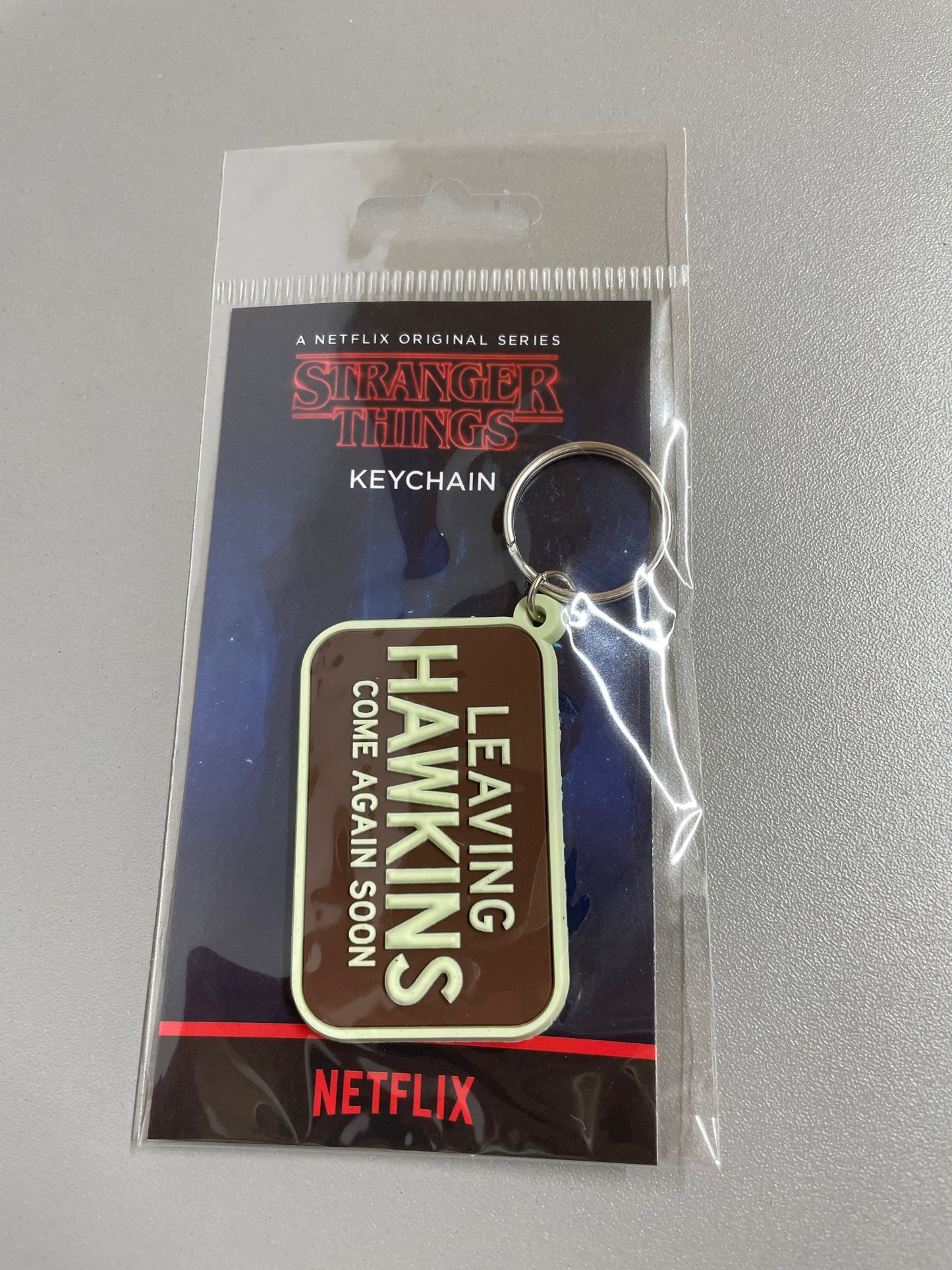 Stranger Things Keyring - Leaving Hawkins Come Again Soon