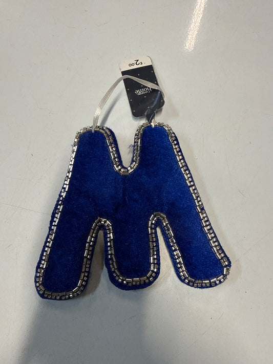 Letter M Hanging Christmas Bauble