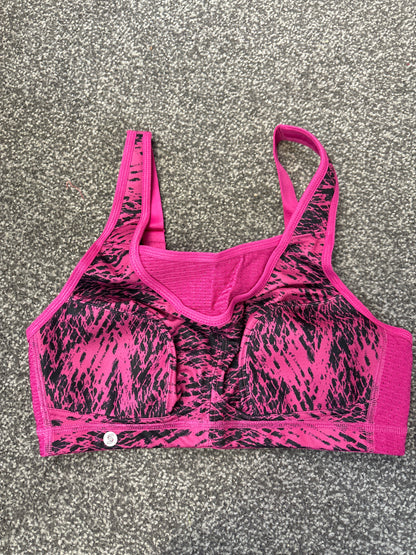 Glamorise Sport Elite Medium Impact 34C Bra Fuchsia Print