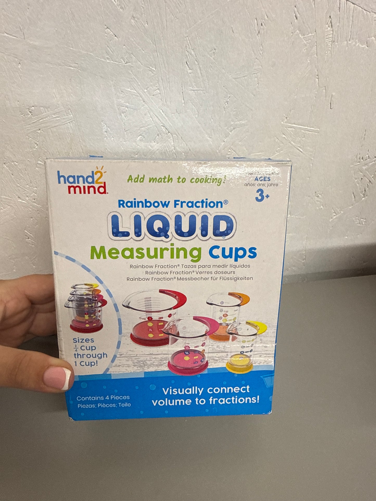 Hand2Mind - Learning Resources Rainbow Fraction Liquid Measuring Cups