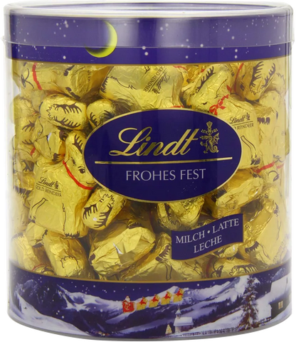 Lindt Gold Reindeer Christmas Milk Chocolate Minis 69 Reindeers 700g