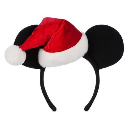 Santa Mickey Mouse Ears Headband for Adults