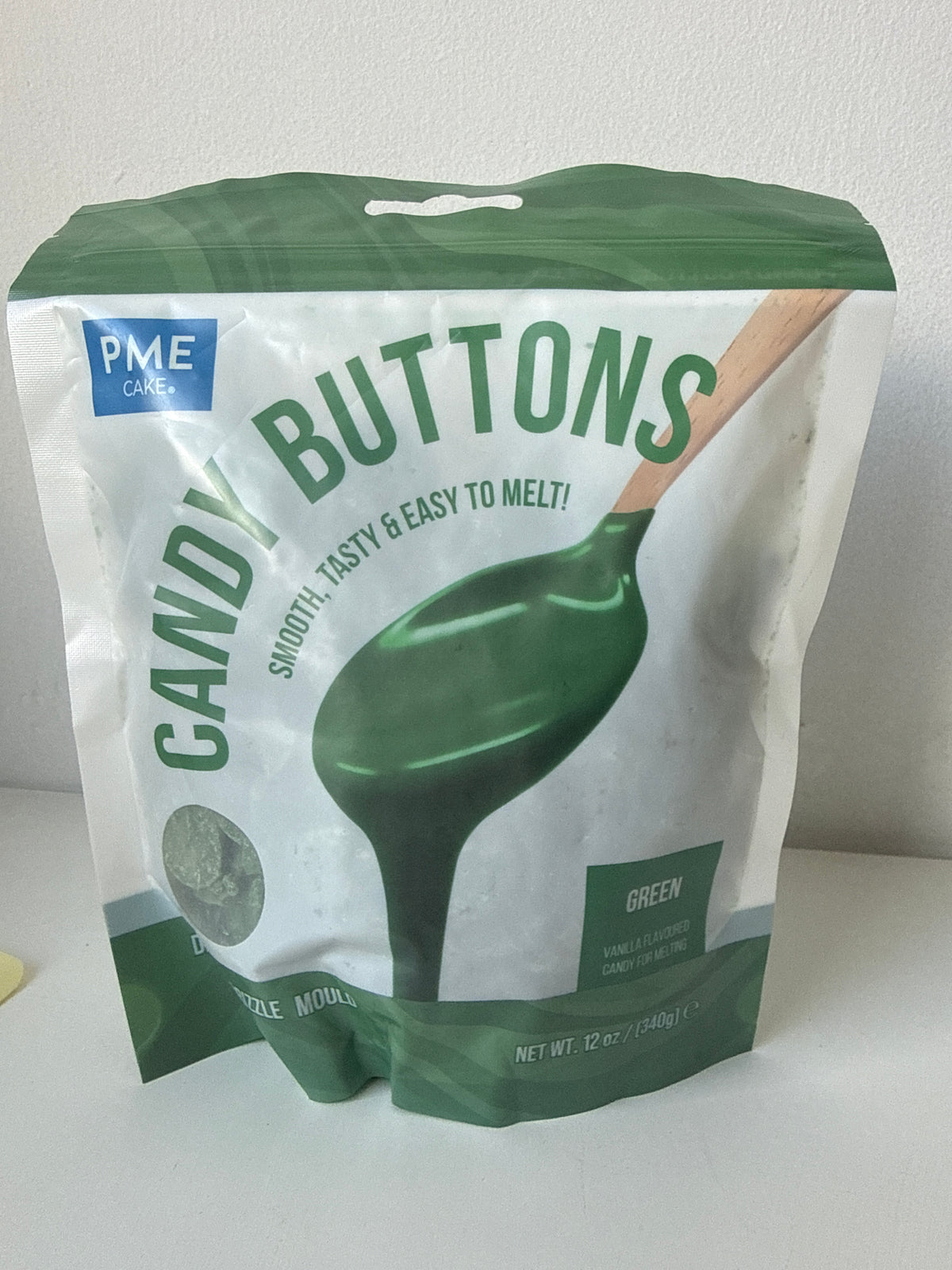 PME cake candy buttons green