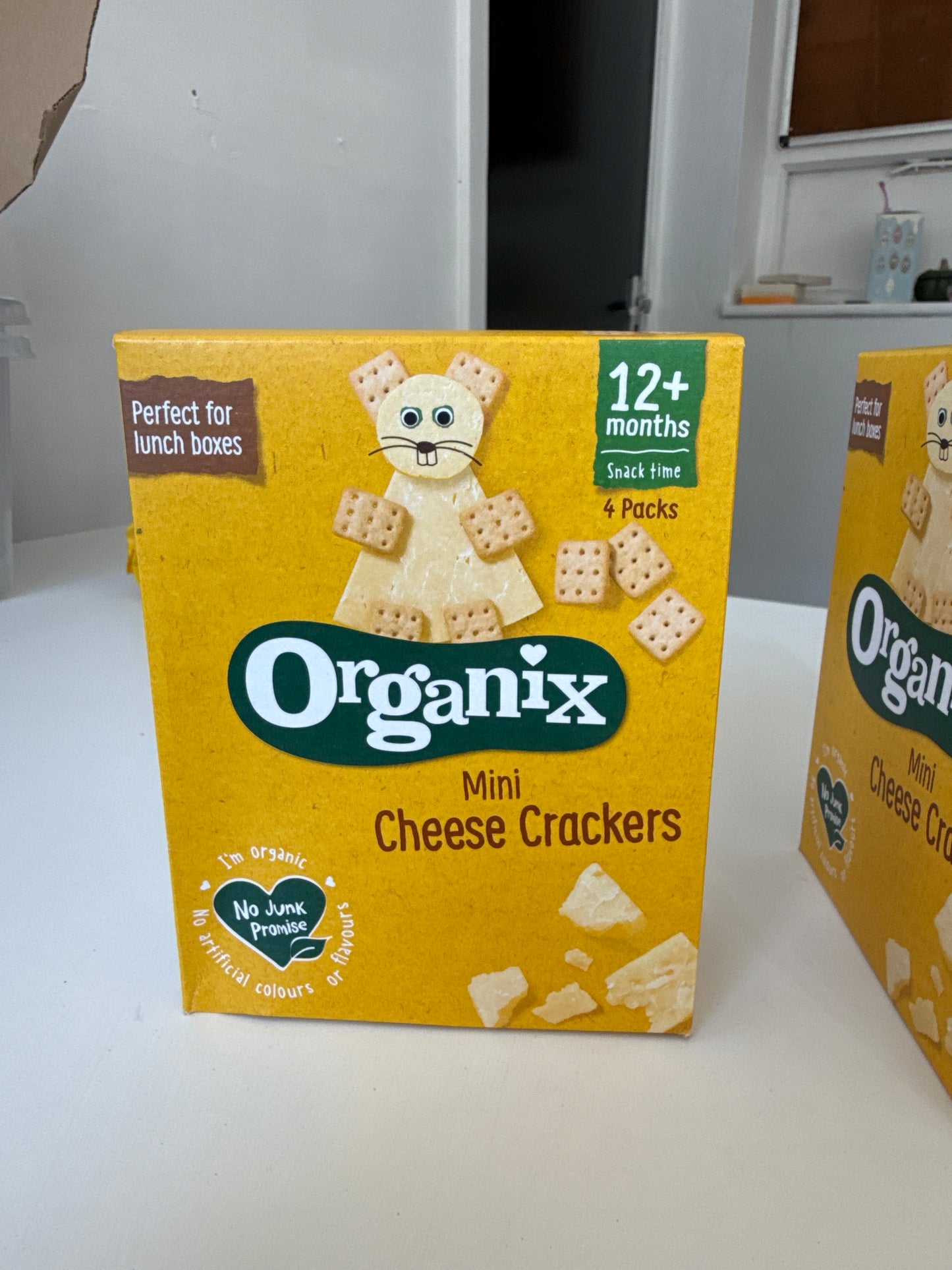 Organix mini cheese crackers