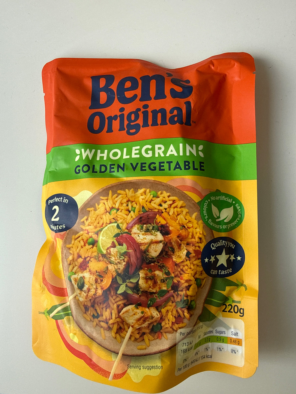 Bens original whole grain golden vegetable