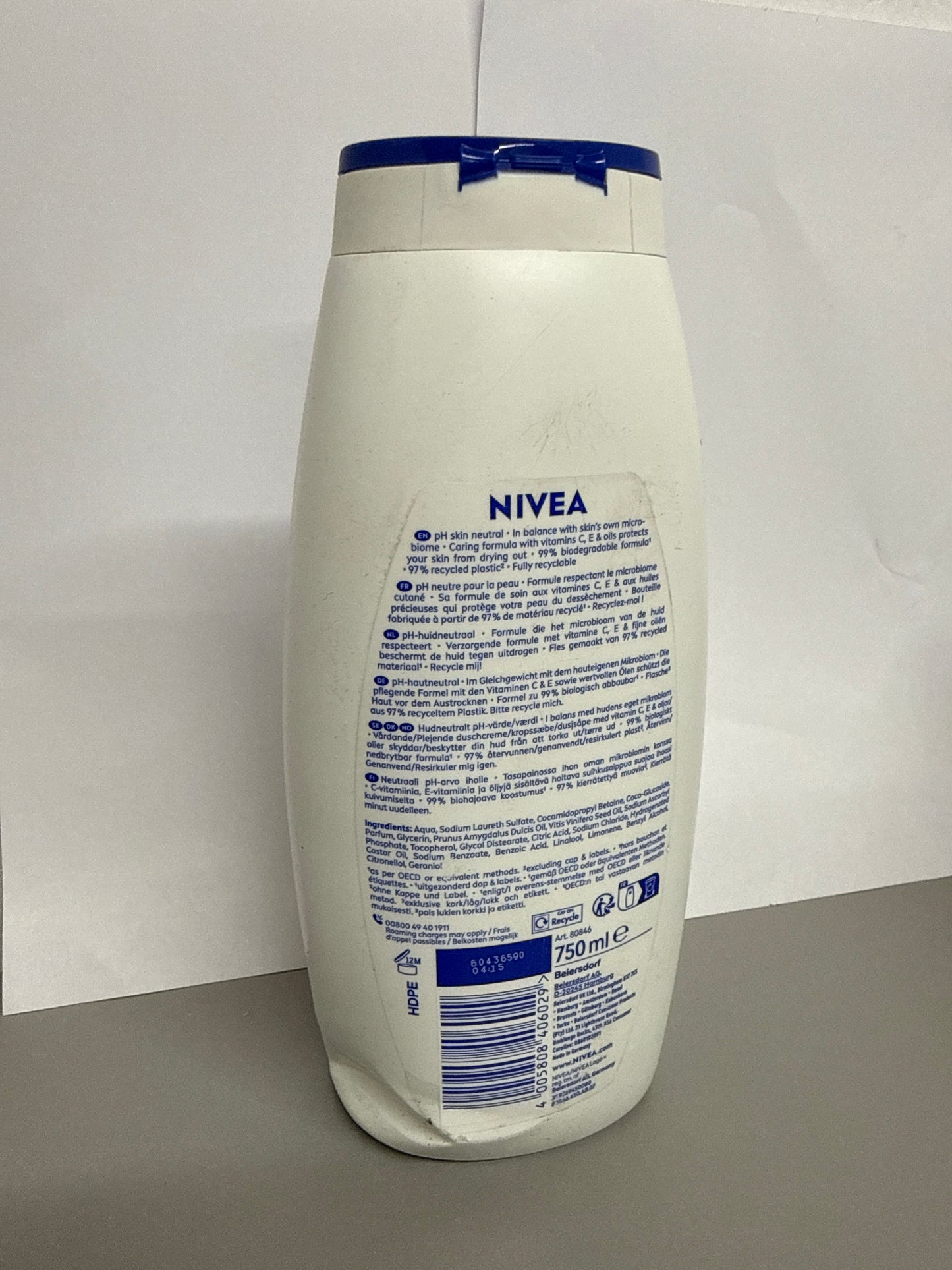 Nivea Pure Soft Care Shower Creme - 750ml
