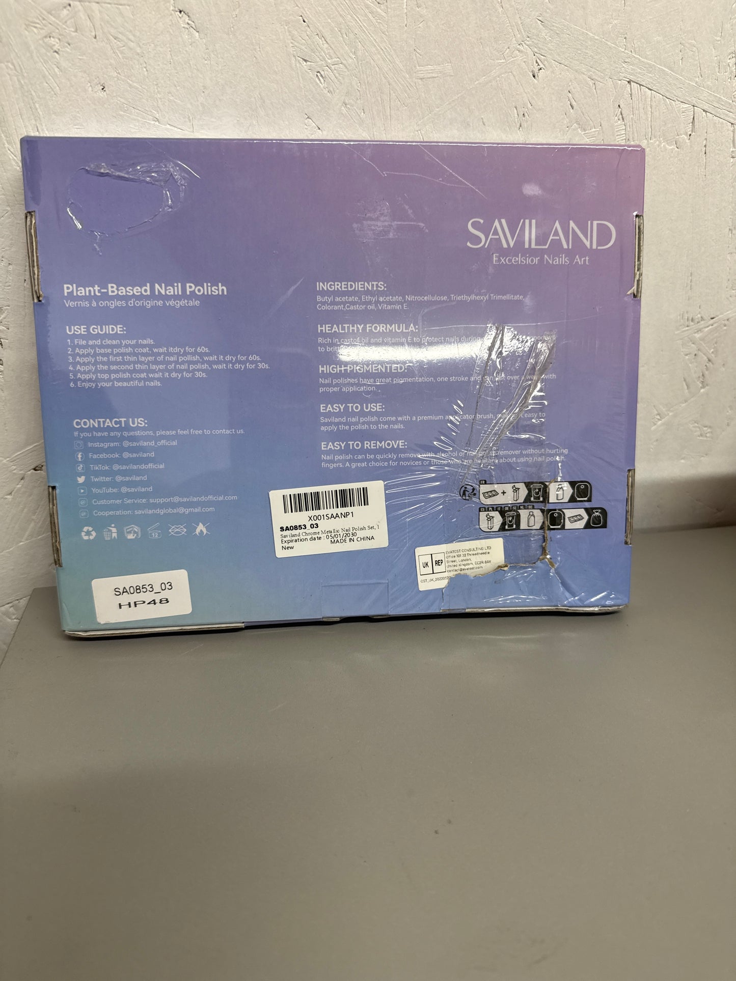 Saviland Chrome Metallic Nail Polish Set