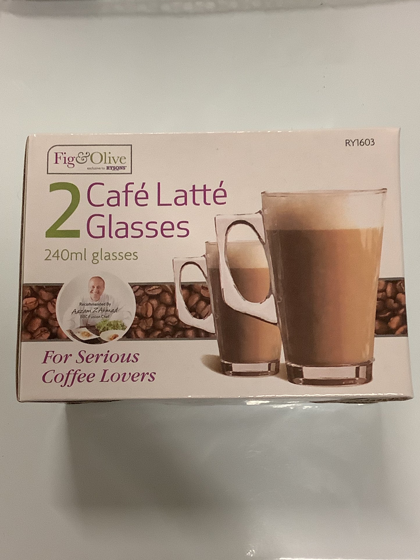 Fig & Olive 2 Cafe Latte Glasses