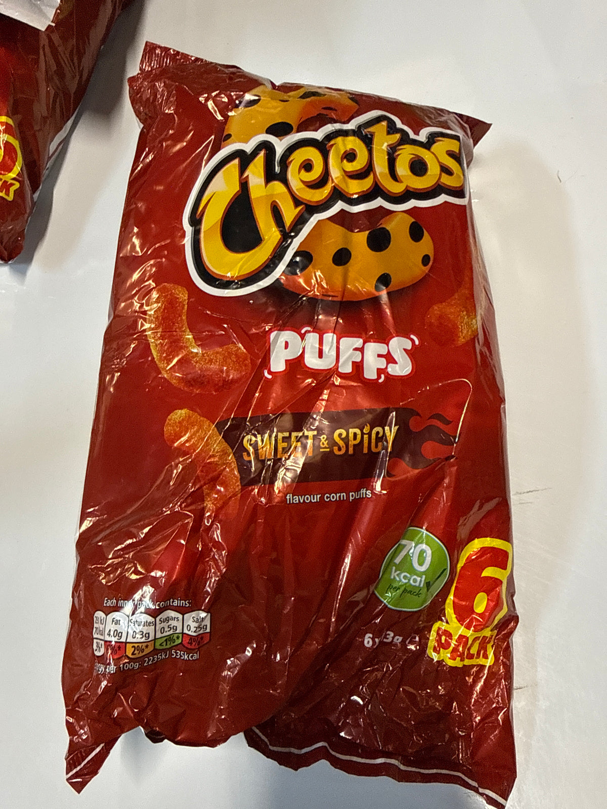 Cheetos puffs sweet and spicy