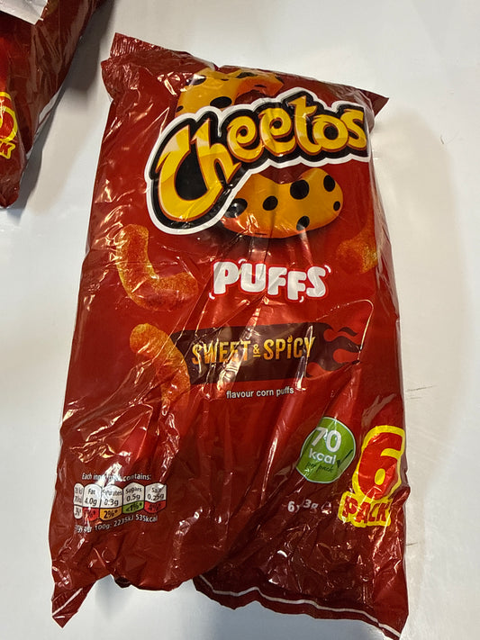Cheetos puffs sweet and spicy