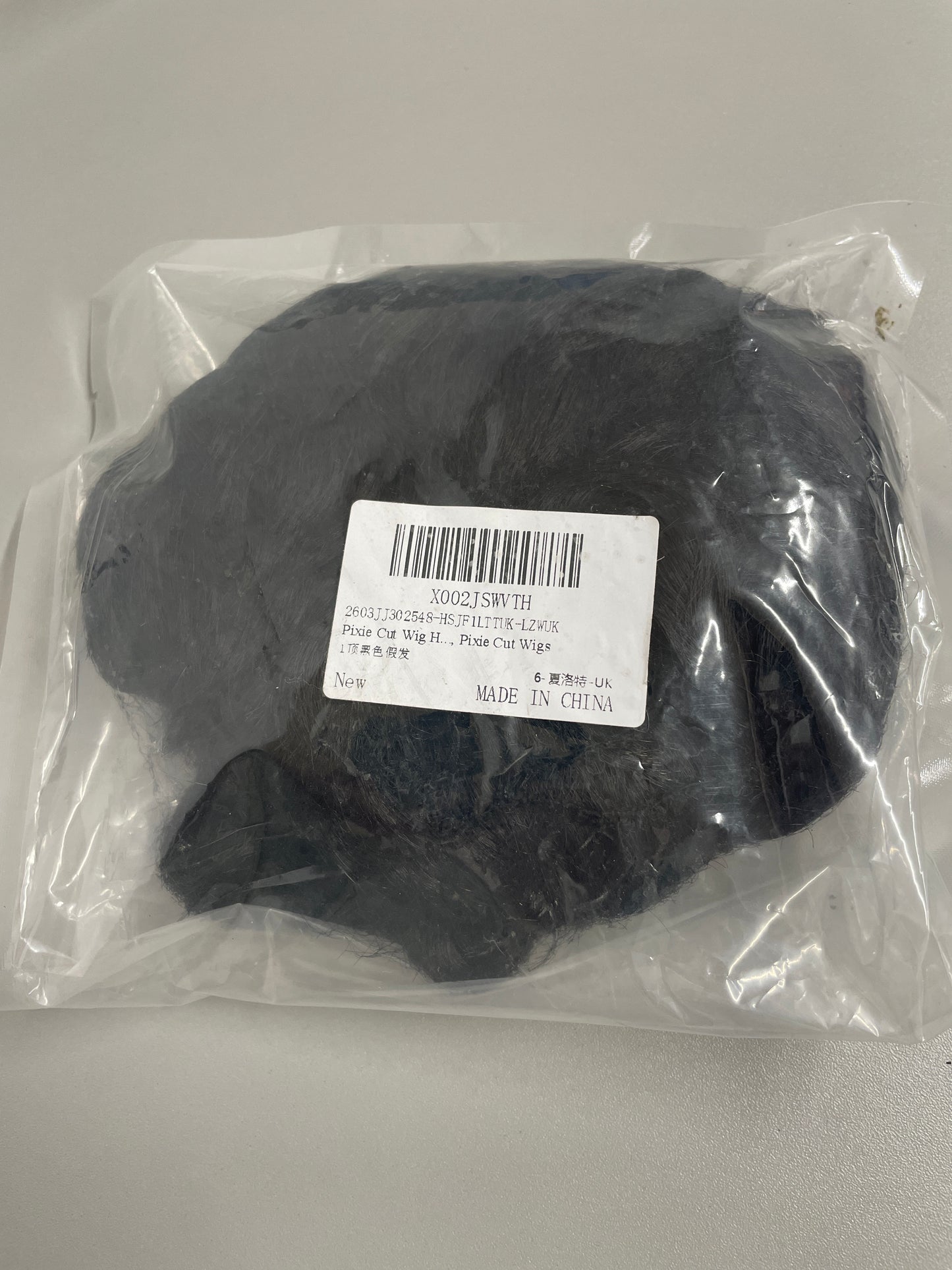 Black pixie cut wig