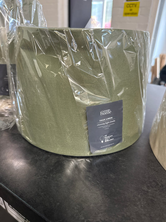 George Home - Faux Lined Chimney Light Shade - Green