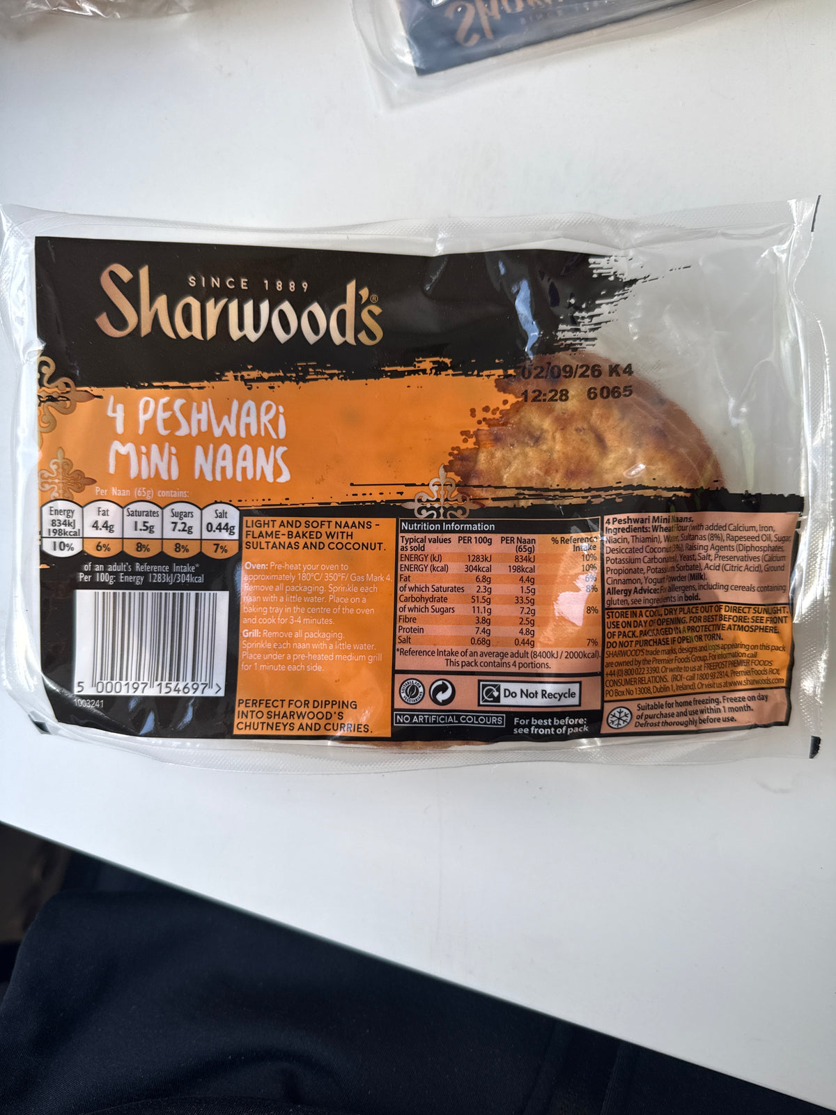 Sharwoods - 4 Peshwari Mini Naans