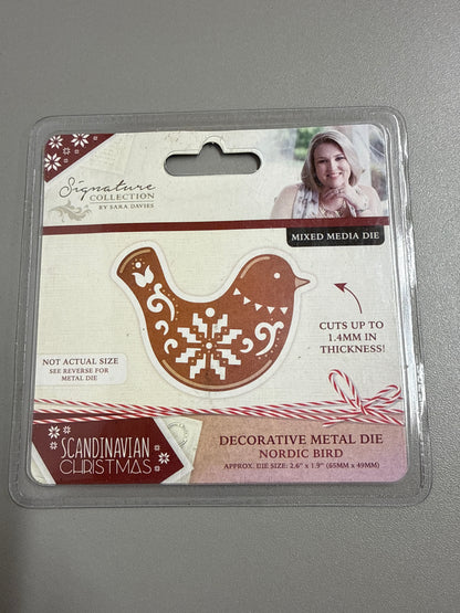Scandinavian Christmas - Decorative Metal Die Nordic Bird