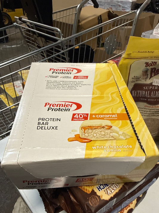 Premier Protein White Chocolate, Vanilla & Caramel Bars (12x50g)