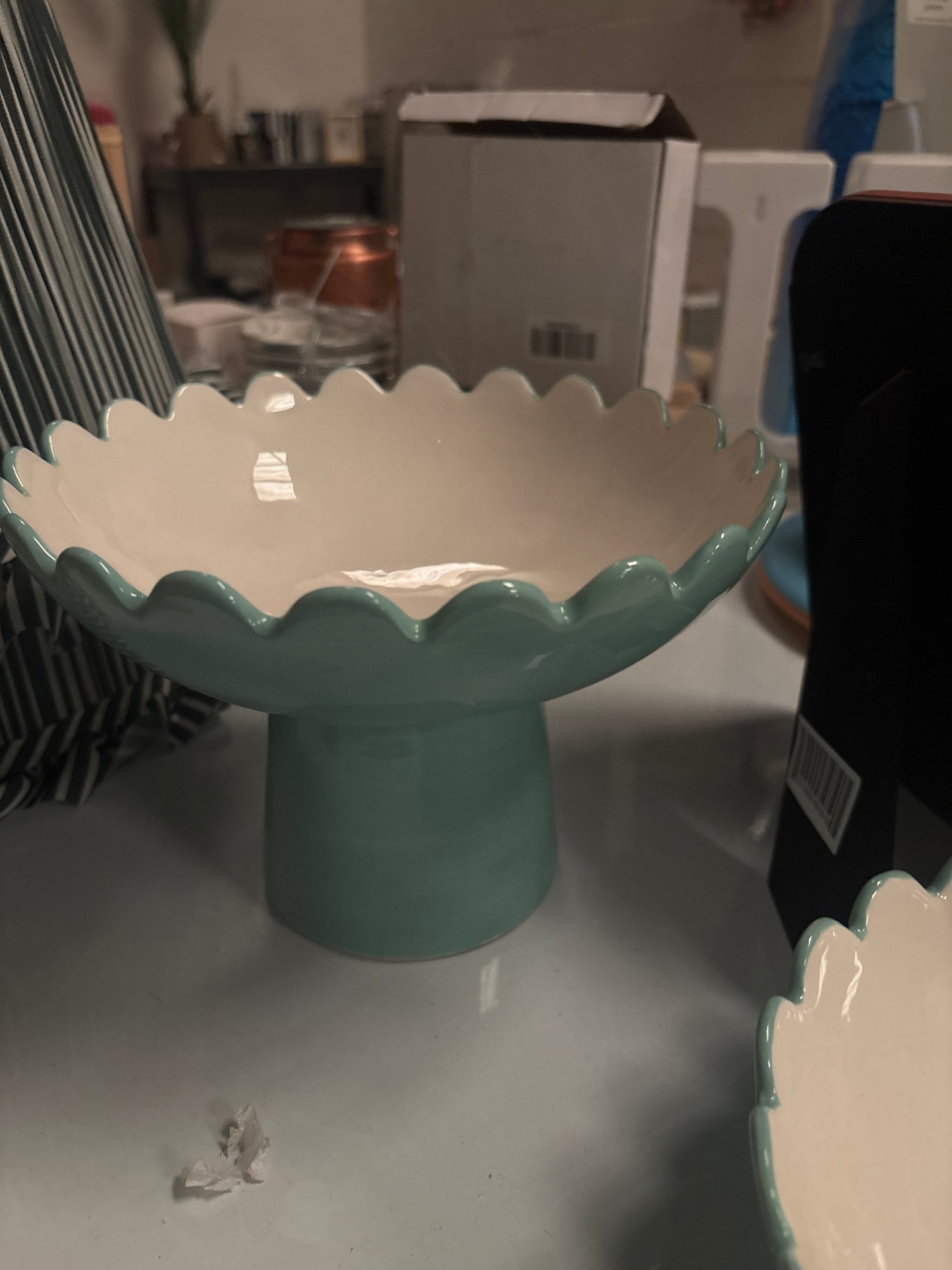 Teal Pottery 2 piece set