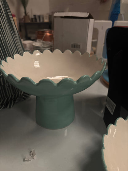 Teal Pottery 2 piece set