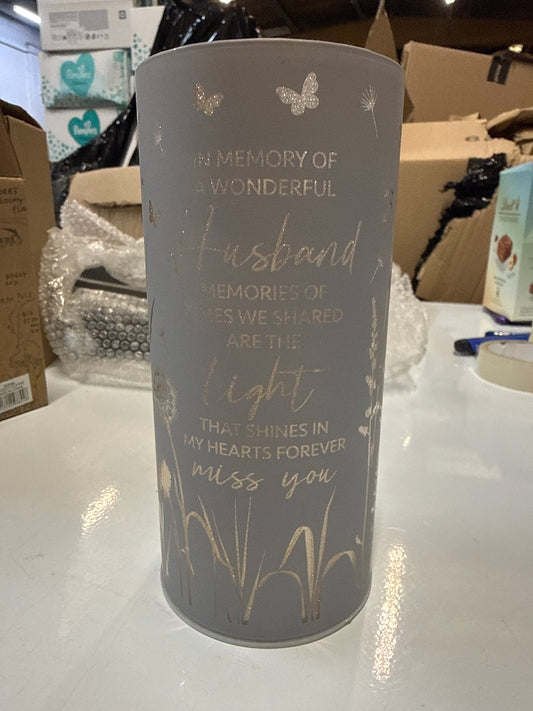 In Memory Of A Wonderful Husband Light Up Ornament