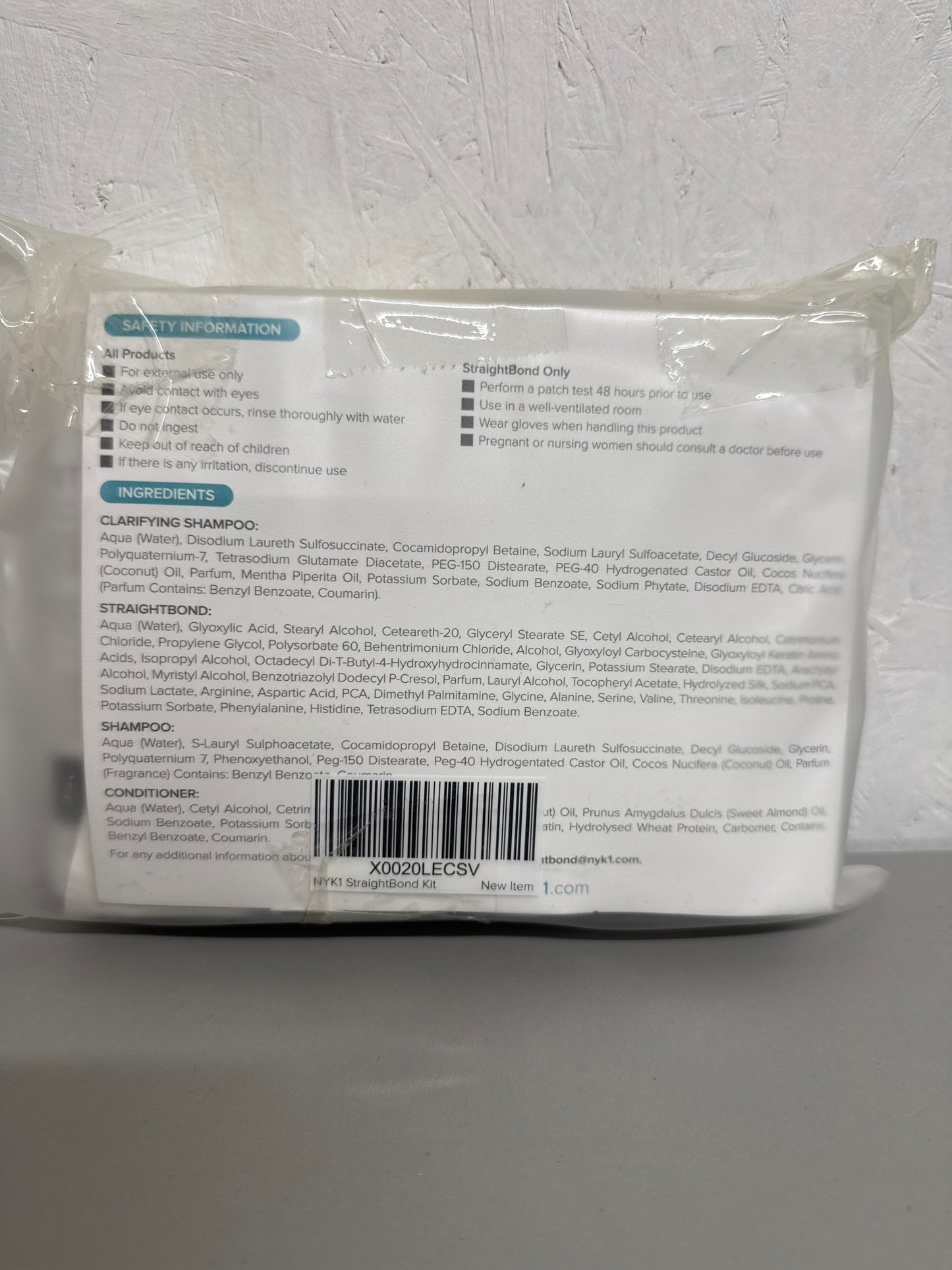 NYK1 StraightBond Keratin Hair Treatment Kit