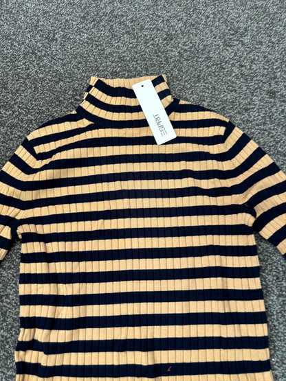 Sprit Long Sleeve Navy & Beige Top(Medium)