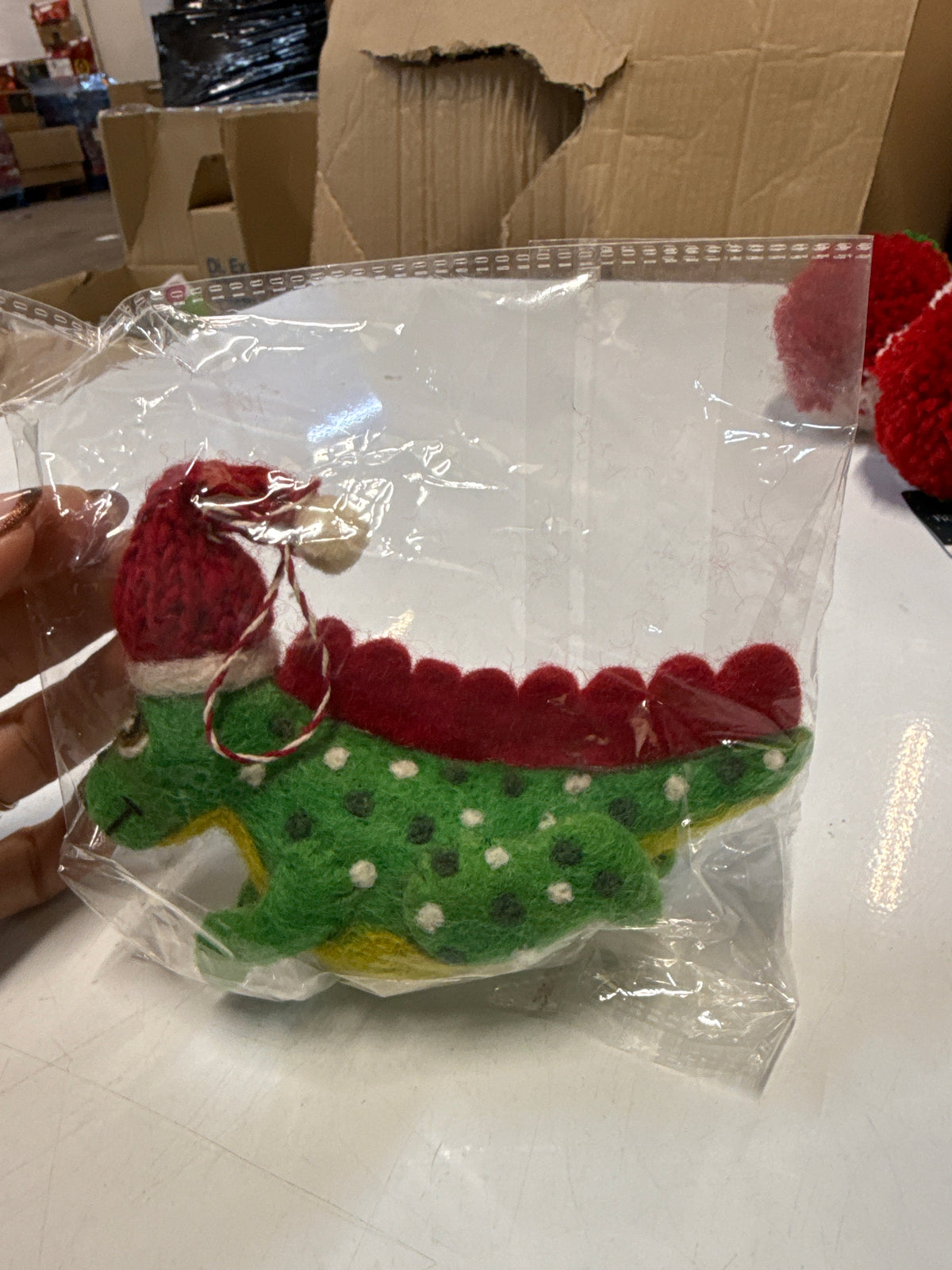 Christmas Dinosaur Hanging Baubable