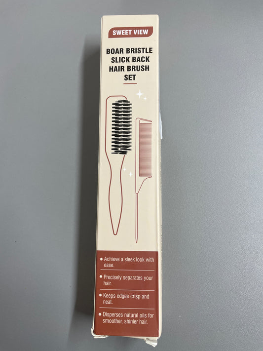 Sweet View - Boar bristle slick back brush hair set