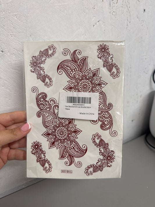 YHB-056 - Brown Tattoo Stickers (10 sheets)