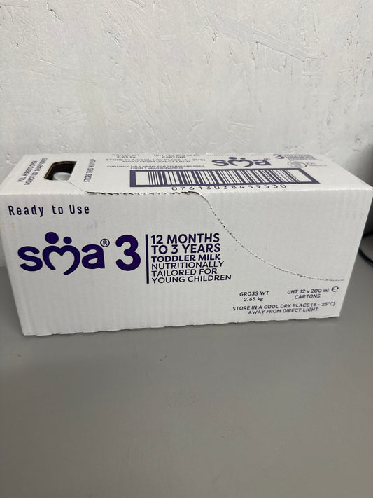 SMA3 Milk 12x200ml Cartons