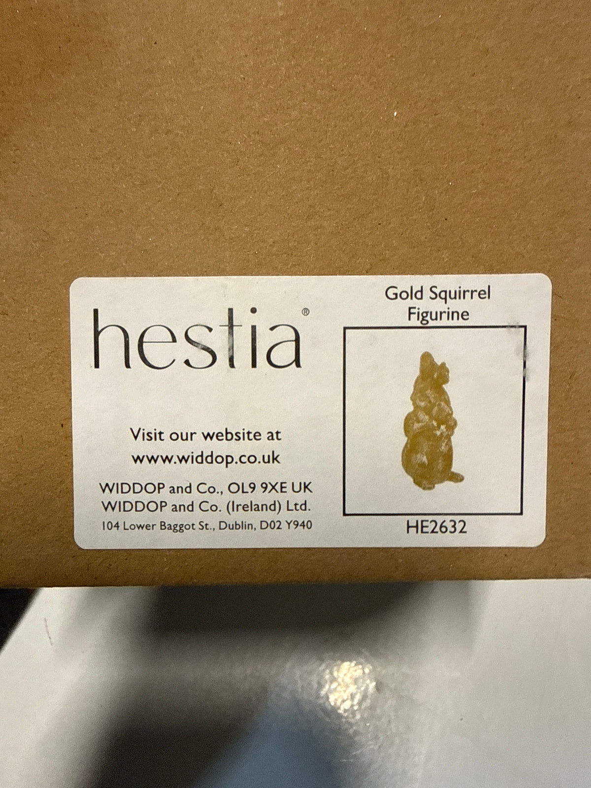 Widdop Hestia Gold Squirrel Figure