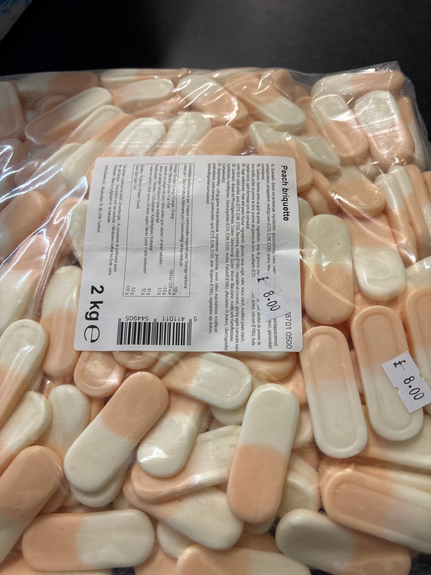 Peach briquette