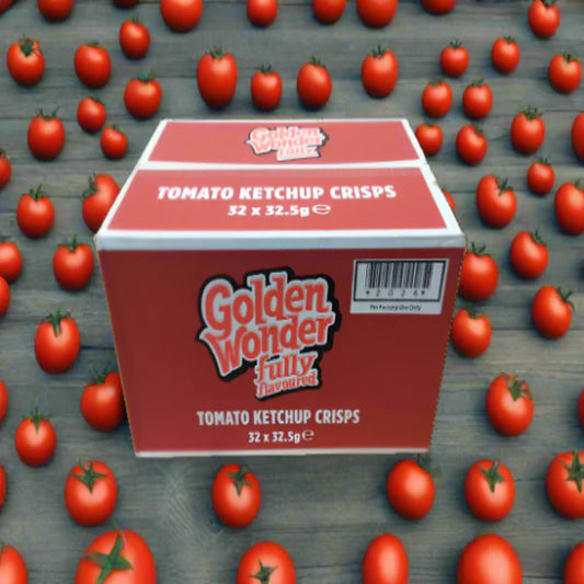 32 x Golden Wonder Tomato Ketchup Crisp