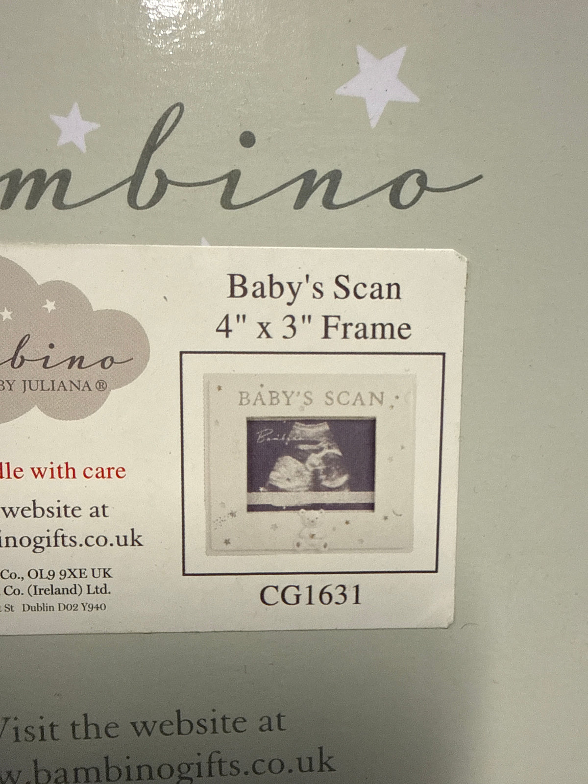 Bambino By Juliana - Baby’s Scan Frame 4”x3”