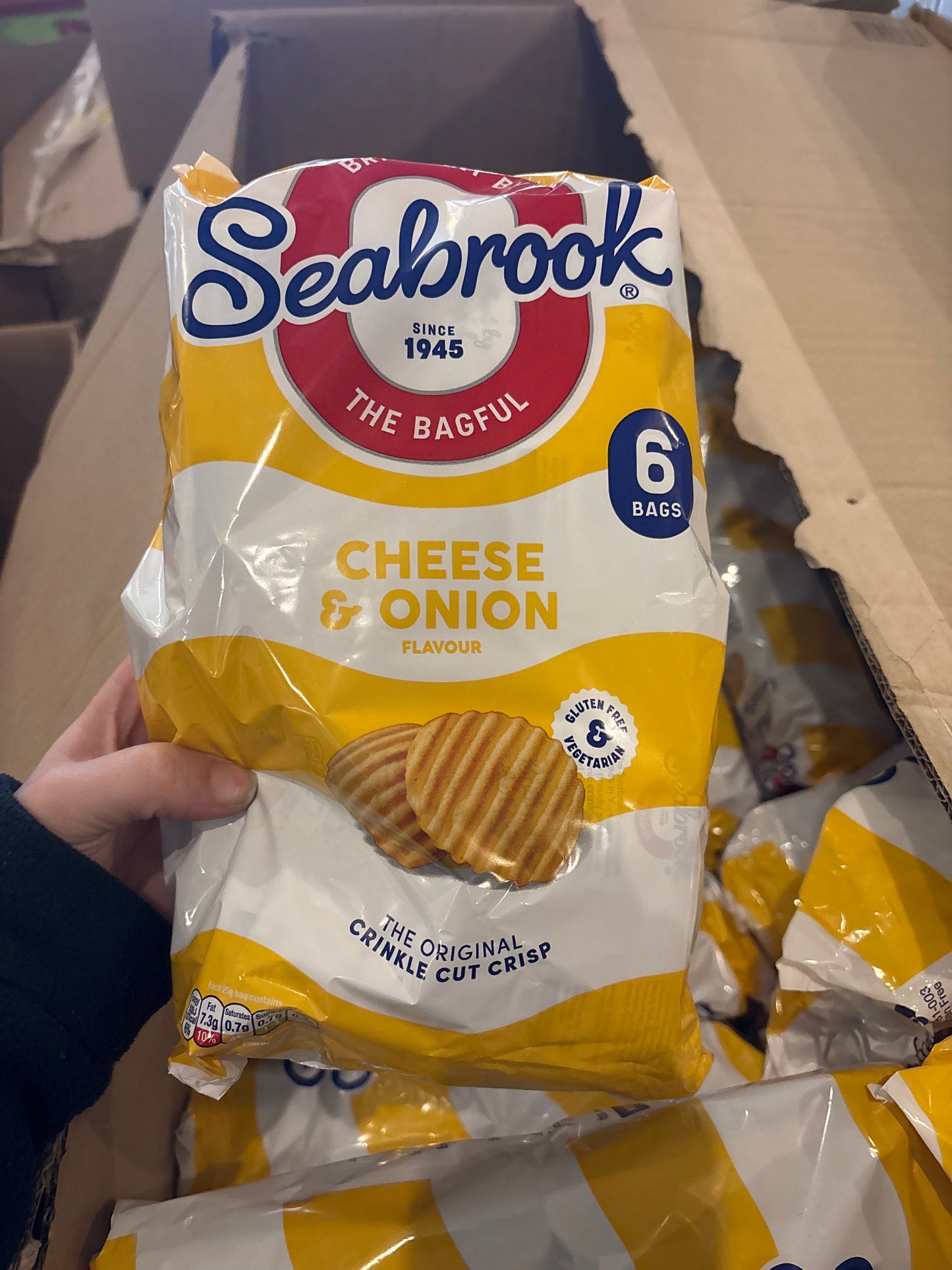 Seabrook Cheese n Onion 6pk